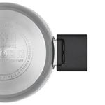 Olla Resto 1.6lts Asas Plegables-Tapa Vidrio Templado 16 Cm Induccion  Acero Inox