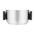 Olla Resto 5,8 Lts Asas Plegables-Tapa Vidrio Templado 24 Cm Induccion  Acero Inox