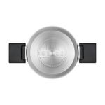Olla Resto 5,8 Lts Asas Plegables-Tapa Vidrio Templado 24 Cm Induccion  Acero Inox
