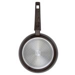 Sarten Resto Antiadh. De Marmol 22cm Ancho 4.4cm Alto Aluminio Forjado-Mango Madera Todo Tipo De Cocina Negro
