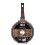 Sarten Resto Antiadh. De Marmol 22cm Ancho 4.4cm Alto Aluminio Forjado-Mango Madera Todo Tipo De Cocina Negro