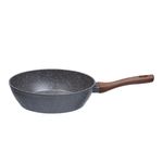 Sarten Resto Antiadh. Revest.Granito 26cm Ancho 7.0cm Alto Aluminio Forjado-Mango Madera Todo Tipo De Cocina