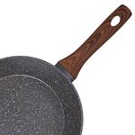 Sarten Resto Antiadh. Revest.Granito 26cm Ancho 7.0cm Alto Aluminio Forjado-Mango Madera Todo Tipo De Cocina
