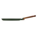 Sarten Crepera Resto Antiadh. 28cm Ancho 2.7 Cm Alto Aluminio-Mango Madera Todo Tipo De Cocina Negro