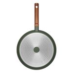 Sarten Crepera Resto Antiadh. 28cm Ancho 2.7 Cm Alto Aluminio-Mango Madera Todo Tipo De Cocina Negro