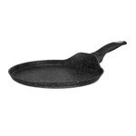 Sarten Pancake Resto Antiadh. 24cm Ancho 1.8 Cm Alto Aluminio-Mango Madera Todo Tipo De Cocina Negro