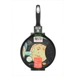 Sarten Pancake Resto Antiadh. 24cm Ancho 1.8 Cm Alto Aluminio-Mango Madera Todo Tipo De Cocina Negro