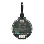 Sarten Pancake Resto Antiadh. 24cm Ancho 1.8 Cm Alto Aluminio-Mango Madera Todo Tipo De Cocina Negro