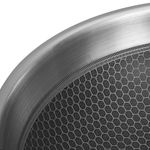 Wok Resto Antiadh. 28 Cm Ancho 7.5 Cm Ancho Inox Induccion Mango Ergonomico