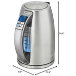 Tetera Electrica Cuisinart 1.7 Lts 1500w 6 Funciones Pantalla Acero Inoxidable
